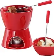 Chocolate Fondue Mug with Forks, Melting Fondue Cup, Butter Melt Cup - Multipurpose Butter Fondue Mugm for Beaches, Picnics, Parties, Afternoon Tea