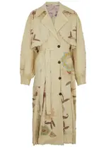 Free People Forget Me Not Linen-blend Trench Coat - Beige - XS XS