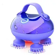 Electric Scalp Massager Rechargeable Head Massager Waterproof Handheld Hair Scratcher with Removable Claws Massager(Purple)