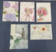 Lot of 5 Catholic Charity 4 MOTHERS DAY & 1 SYMPATHY Cards PRIESTS SACRED HEART