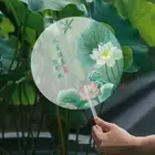 Frosted Fan Handle Ancient Long-handled Fan High-looking Dance Group Fan Dance