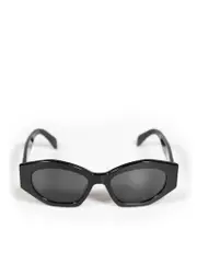 Black Geometric Cat Eye Tinted Sunglasses