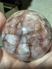 455g Red Hematoid Fire Quartz 7cm Sphere