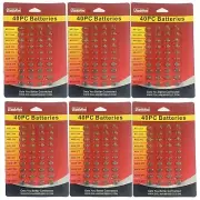 240 PC BUTTON CELL ASSORTED COIN BATTERIES 40 PIECE ALKALINE piece watch camera