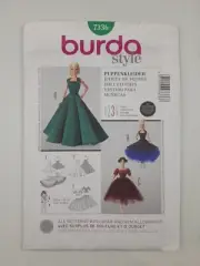 Burda Sewing Pattern 7336 Doll Clothes 3 styles Pattern Size Doll 29cm-31cm NEW