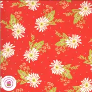 Moda HAPPY DAYS 37600 14 Geranium Red Floral SHERRI & CHELSI Quilt Fabric