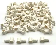 Lego 100 New White Technic Pin with Friction Ridges and Pin Hole Pieces