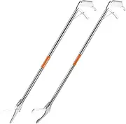 1/2 Snake Tongs - Stainless Steel Reptile Picker Stick, Professional Snake Catcher | Snake Catcher Eels Clamp, Long Handle Tongs Snake Clips Tool, Jaw Handling Snake Catcher Tool for Hiking