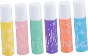 LALADEFIEE Travel Essential Oil Roller Bottle Set 6pcs Glass Empty Roll-on Bottle for Perfume Sample Vials Subpackaging