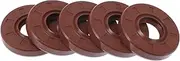 X AUTOHAUX Universal Oil Seal TC Double Lip W Steel Spring Seal Ring Rotary Shaft Seal 17x40x7mm High Pressure FKM Rubber Brown 5 Pcs