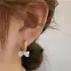 【Oni 歐妮】鋯石蝴蝶結 耳扣耳針穿式耳環耳釘耳骨環 耳飾925銀針(1對入)
