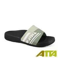 在飛比找誠品線上優惠-ATTA運動風圖紋室外拖鞋-綠黑29號