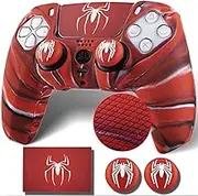 YoRHa Non-Slip Silicone Cover for PS5 Controller with Thumbstick Caps * 2 & Sticker * 1 Spider