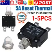 1/5x 5-15 AMP Push Button Manual Reset Thermal Circuit Breaker Overload Switch