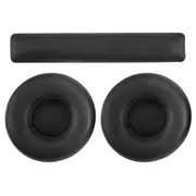 Earpads Cushion Cover Leather Headband Replacement Head Beam for JBL Synchros E40BT E40 Bluetooth He Black