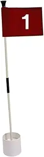 COOLHIYA Golf Flagpole Base Golf Training Flag Kit Lightweight Easy Storage Numbered