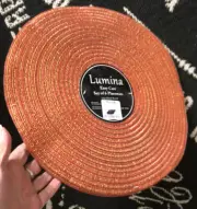 NEW Set of 6 LUMINA 15" Round Woven BRAIDED PLACEMATS Rust Brown Terra Cotta