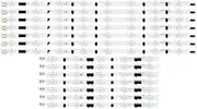 ECEVMLGLZW LED Backlight Strip Fit for Samsung 40" TV UN40F6100AF UN40F6450 UN40F6450AF UN40F6360 UE40F6470 UN40F6360AF UA40F6100 UN40F6350