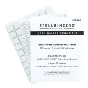 Spellbinders Card Shoppe Essentials Foam Squares Mix-Black, 1mm