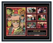STAN LEE TRIBUTE HULK THOR SPIDER MAN MARVEL SIGNED POSTER FRAMED MEMORABILIA