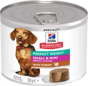 Perfect Weight Small & Mini with Turkey Canned Dog Food 12X200G