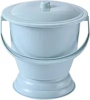 Chamber Pot Portable Bedside Urinal with Lid and Handle Strong Bearing Capacity Commode Bucket Plastic Pee Bucket for Women Pregnant Elderly Children
