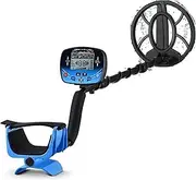 Adult Metal Detector Gold Finder with Headphone,10" Search Coil 5 Detection Modes IP68 Water Resistance High Accuracy