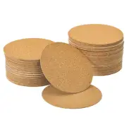 100Pcs Self-Adhesive Cork Round, 4 inch Cork Backing Sheets Cork Coasters