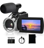 Video Camera Camcorder 4K 48MP Digital Vlogging Camera for YouTube 18X...