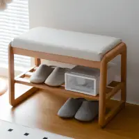在飛比找momo購物網優惠-【In Da House】北歐簡約櫸木可坐式穿鞋凳玄關椅凳8