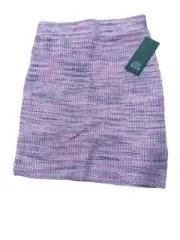 Women's Plus Size Bodycon Mini Sweater Skirt - Wild Fable Purple Spacedye 1X