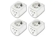 4x Sansai Universal Travel Power Adapter UK USA EU Asia Sockets to AU NZ Plug