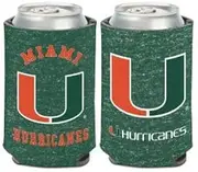 Miami Hurricanes HEATHERED Can Cooler 12 oz.