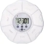 Automatic Medication Dispenser | Pill Reminder Organizer with Timer - 7 Compartments, Portable Medicine Management for Elderly Care Hospital Travel Studio Nursing Home