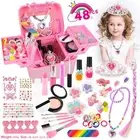 48pcs Princess Jewelry Toy Set Girls Makeup Kit Kids Make Up For Kids BBY