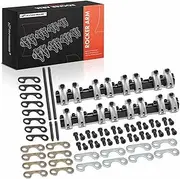 A-Premium 16Pcs Aluminum Shaft Mount Rocker Arms Kit with Needle Bearings Compatible with Chevy SBC(Small Block) 262-400 AFR 190-195-210, 1.5 Ratio