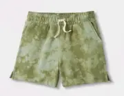 Kids' Shorter-Length Tie-Dye Shorts Cat & Jack Army Green L 12-14 Boys Girls