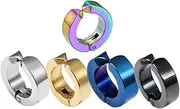 [WESIEVYA] 5pcs Fashion Ear Cuff Earrings Flat Back Clip-on Earring Punk Style Jewelry