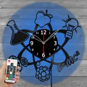 LED Vinyl Clock Physics Light Vinyl Record Wall Clock Decor Home 3357