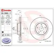 Brembo Prime Vented Brake Rotor - Single - 09.D862.11