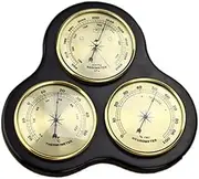 3 in 1 Wall Mount Weather Thermometer Barometer, Dial Pointer Barometer Thermometer, Wall Barometer for Home, No Batteries, Barometer and Hygrometer, Barometer for Home