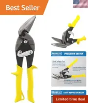 Kush'N-Power Offset Aviation Snips - Precision Heavy-Duty Metal Cutting Shears