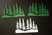 6 * Christmas Trees die cuts | Christmas Trees Card Toppers