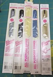 5 NIP Coats & Clark 9" Polyester zippers Nugrey Black Primrose Copenhagen Camel