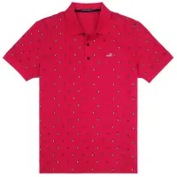 在飛比找momo購物網優惠-【Crocodile】男超舒棉幾何印花POLO衫(紫紅色)