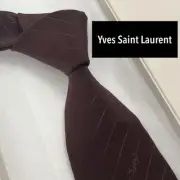 mc31 Yves Saint Laurent Tie Silk Jacquard Cassandra Embroidery