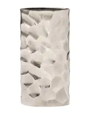 Howard Elliot Hammered Aluminum Oval Vase