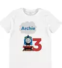 Personalised Thomas friends Tank Engine tshirt top tee girls boys gift birthday