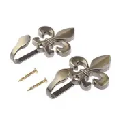 Curtain Tieback Hooks,2PCS Curtain Tieback Holders,Metal Flower Wall Bronze