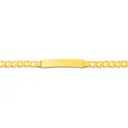 9ct 21cm Solid Curb I.d. Bracelet